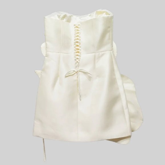 Sierra Darien Voluminous Flower Design Strapless Dress - Ivoire/Ivory S/M, NEW ✨ - Picture 7 of 12